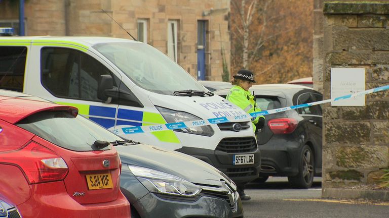 Officers are searching for a female suspect with a slight build and pale complexion