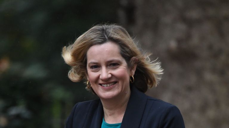 Work and Pensions Secretary Amber Rudd arrives in Downing Street in London for a meeting of the Cabinet.