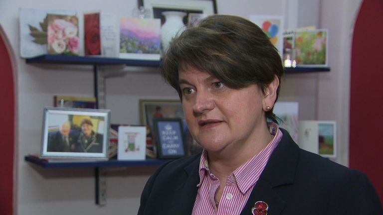 DUP leader Arlene Foster said unionists cannot support a Norther Ireland-specific backstop