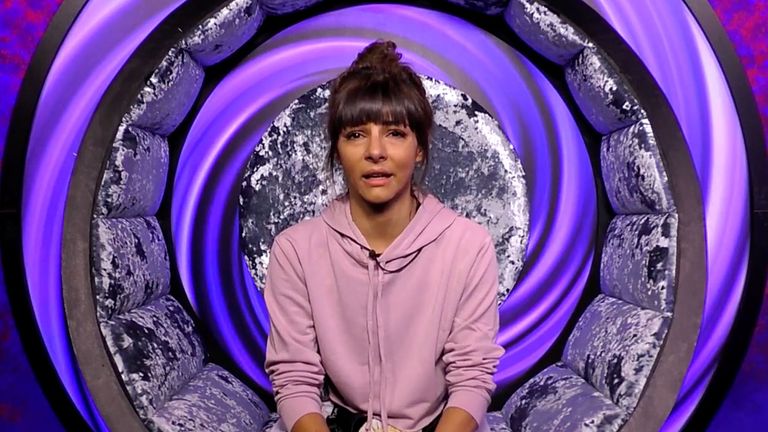 Roxanne Pallett cries in the diary room in Celebrity Big Brother 2018
