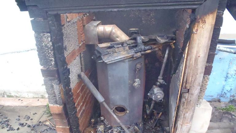 The boiler room set fire on Wednesday night 