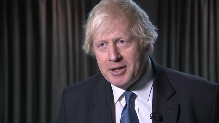 Former Foreign Secretary Boris Johnson says he attended the DUP in Belfast to support the DUP policy of a strong union between Great Britain and Northern Ireland.