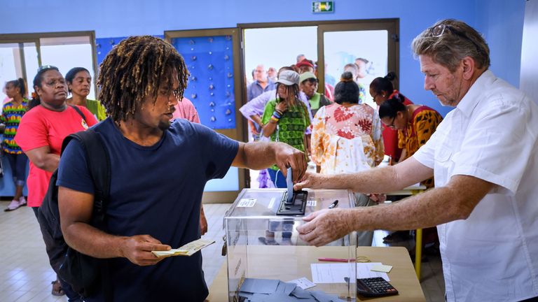 There was a big turnout on the archipelago lying some 11,000 miles from Paris