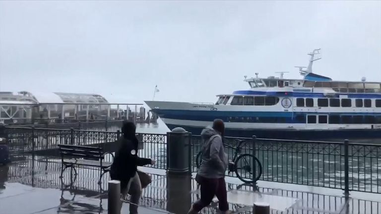 Minor injuries caused after a Ferry collides with a dock at San Francisco&#39;s Ferry building.