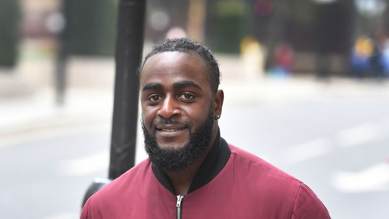 Festus Onasanya, the brother of Labour MP Fiona Onasanya, arrives at the Old Bailey