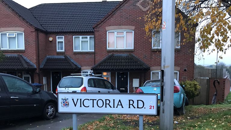 The house (right) in Victoria Road where the shooting took place
