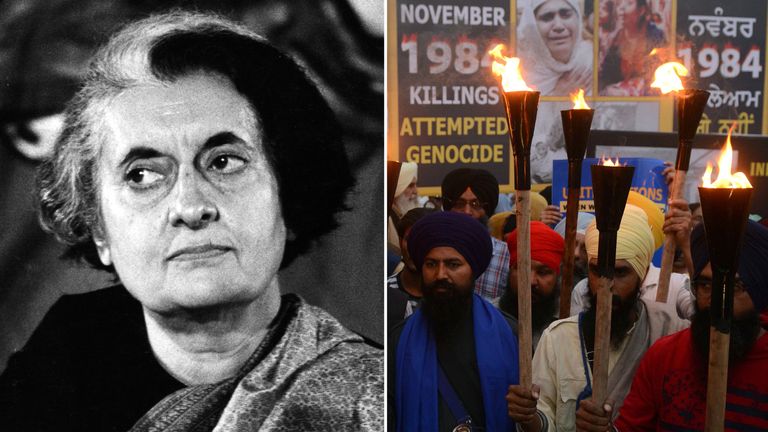 Death Sentence In India 34 Years After Anti Sikh Riots Sparked By   Skynews Indira Gandhi Sikh 4494207 