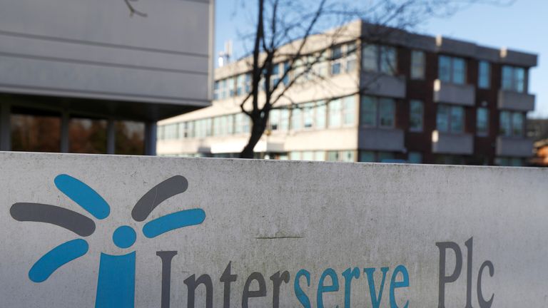 Interserve offices are seen in Twyford, Britain
