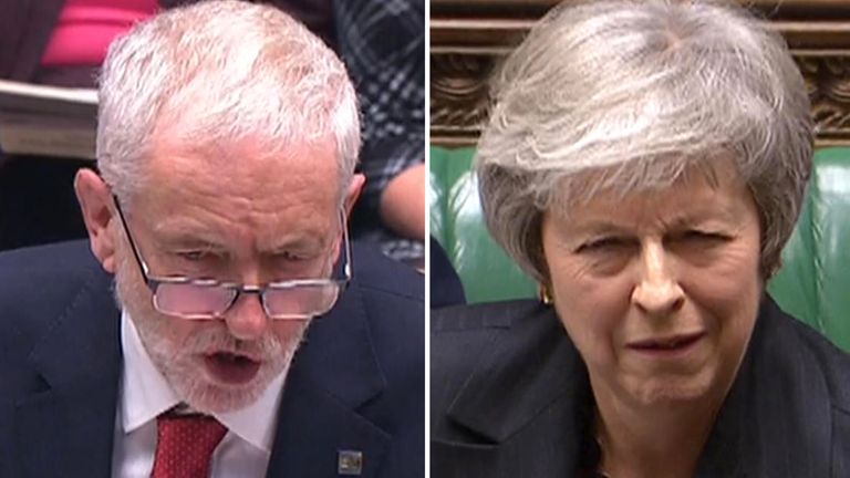 Jeremy Corbyn and Theresa May