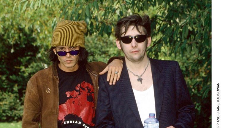 Johnny Depp and Shane MacGowan in 1994