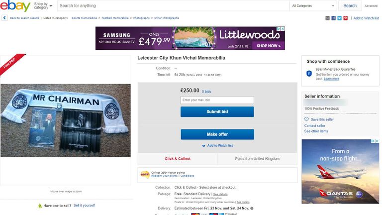 One of the adverts on eBay