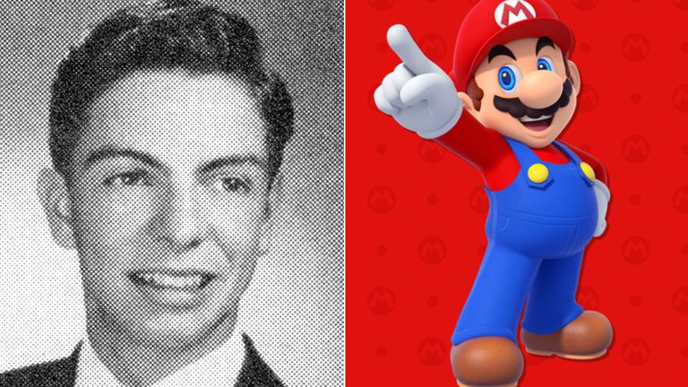 Mario Segale and Super Mario. Pic: Johnny R Russo/Nintendo