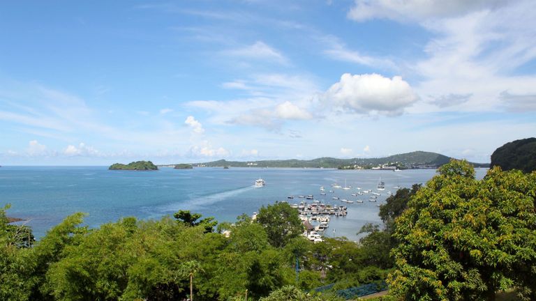 A picture taken on March 4, 2017 shows the port of Mamoudzou and the shuttle called &#39;barge&#39;, that connect the Grande-Terre to Petite-Terre, in the French Indian Ocean archipelago of Mayotte. / AFP PHOTO / Ornella LAMBERTI (Photo credit should read ORNELLA LAMBERTI/AFP/Getty Images)
