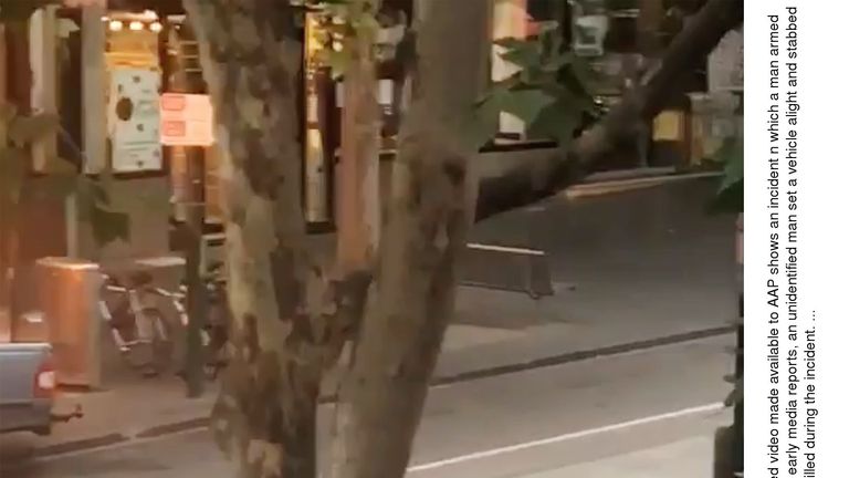 A man armed with a knife attacked several people on Bourke Street in Melbourne