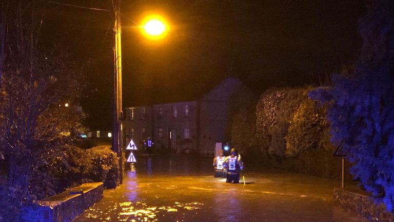 Homes were evacuated as the water levels rose