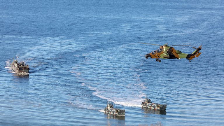 The exercise took place off the Trondheim coast, Norway