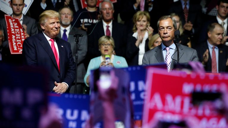 It is not know if Nigel Farage influenced Mr Trump&#39;s comments, but the Brexiteer said he is &#39;very well connected&#39; in Washington