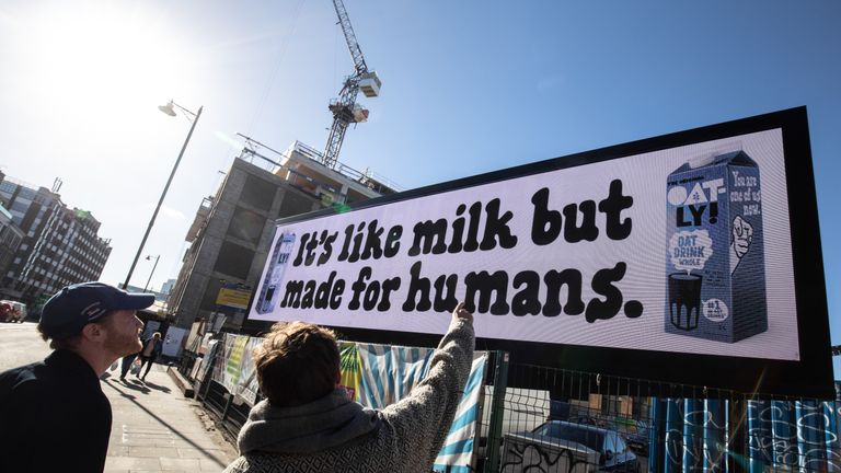 An advertising campaign has led to a huge rise in sales. Pic: Oatly