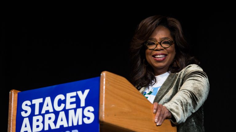 Oprah Winfrey said she was not asked by anyone to support Ms Abrams