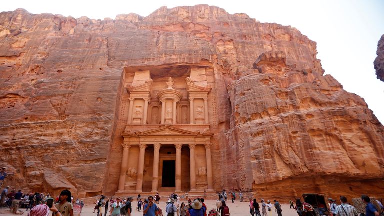 The ancient city of Petra is popular with tourists