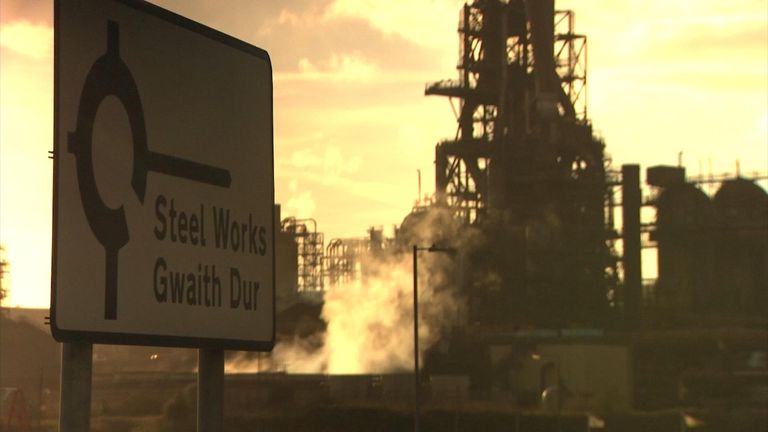 Thousands of people are employed at the steelworks in Port Talbot