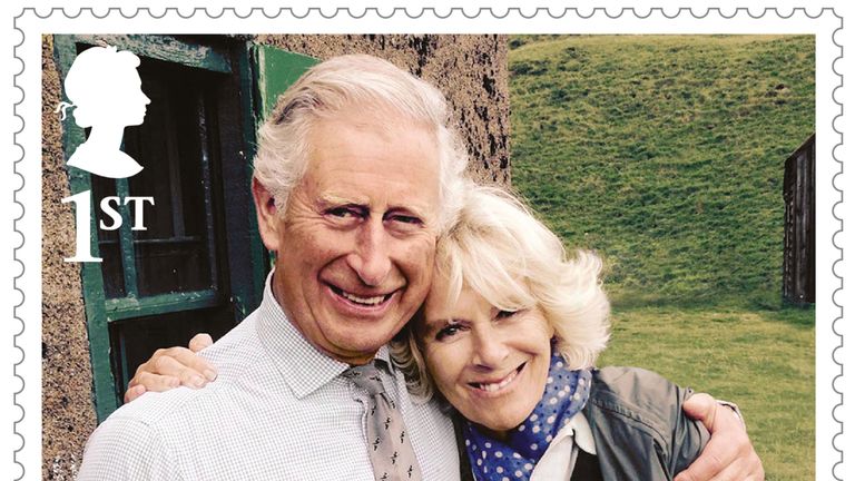 Prince Charles embraces wife Camilla in one of the images