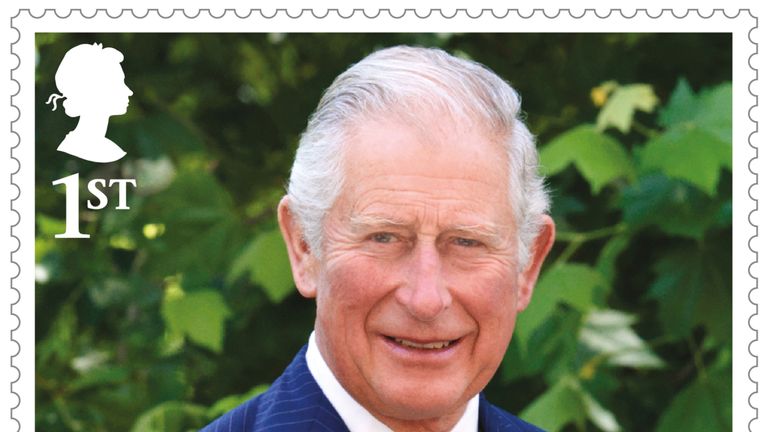 The stamps mark Charles' 70th birthday