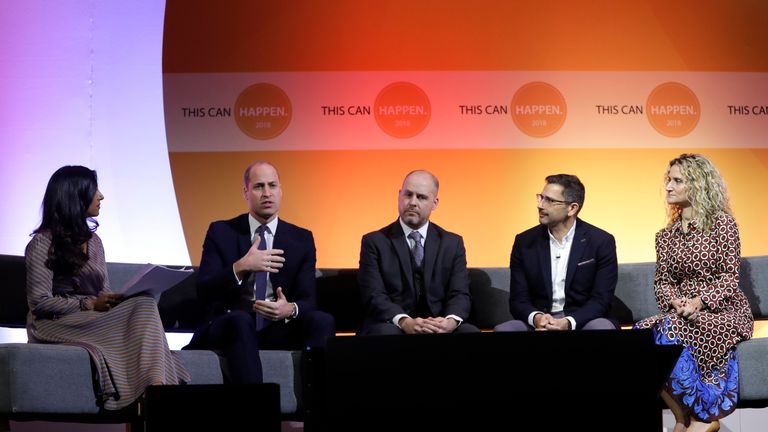 William pictured during a panel discussion at the conference in The O2
