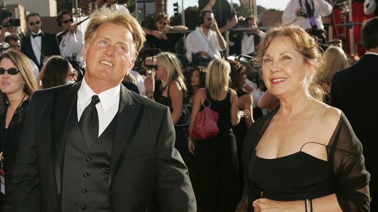 Martin Sheen (L) and his wife Janet