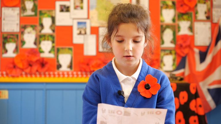Pupils at a local school each adopted a soldier to write to.