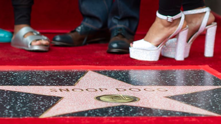 Snoop Dogg is honoured with a star on the Hollywood Walk Of Fame