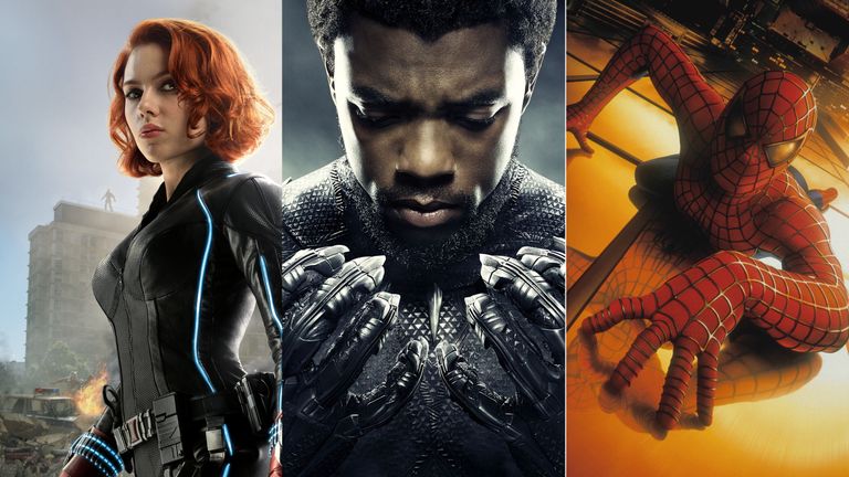 Stan Lee Marvel creations - Black Widow, Black Panther, Spider-Man