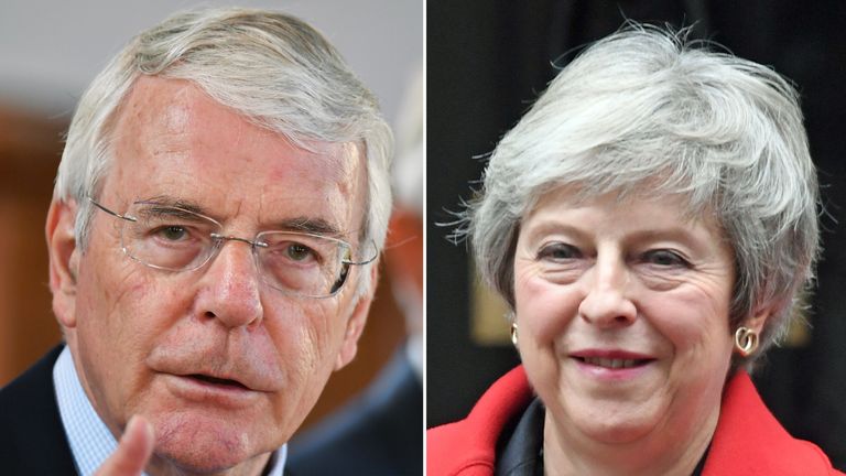 Theresa May and John Major have both had to face down Eurosceptic Tory rebellions