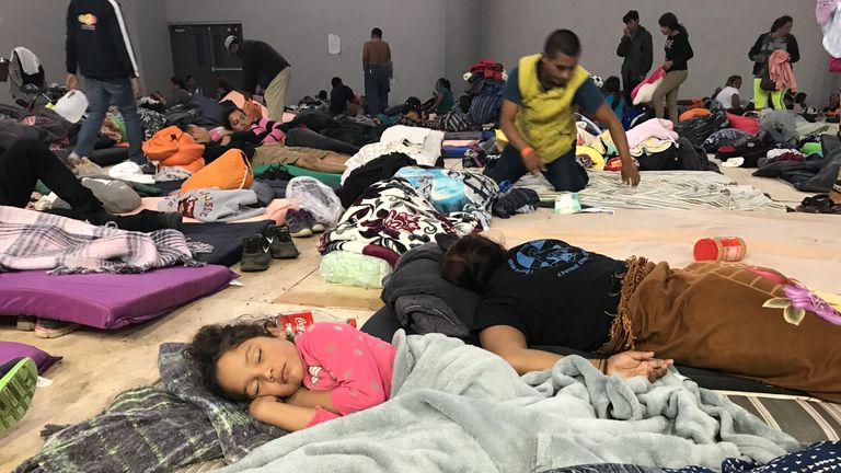 migrant camp in tiujana - Sky News pics