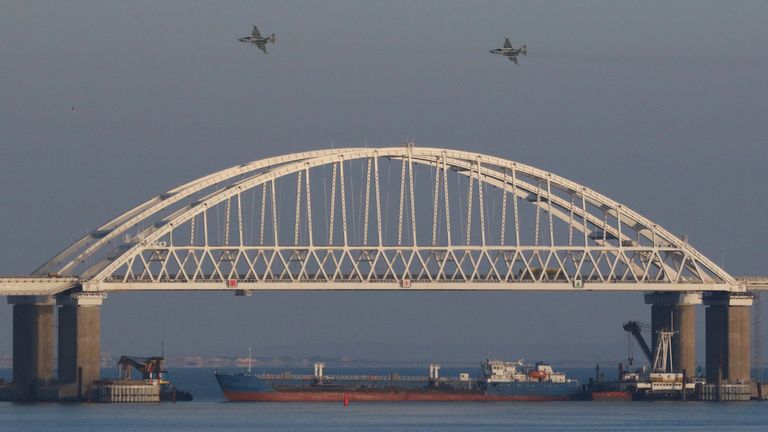 A Russian cargo ship blocked Ukraine&#39;s boats from passing