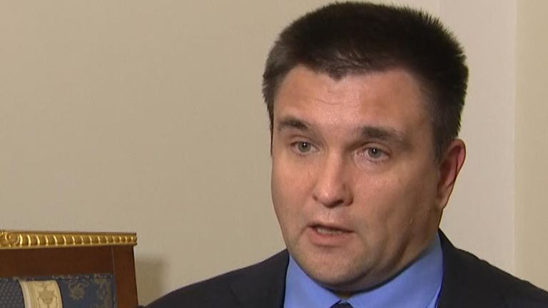 Pavlo Klimkin says that Ukraine&#39;s military will defend against Russian aggression