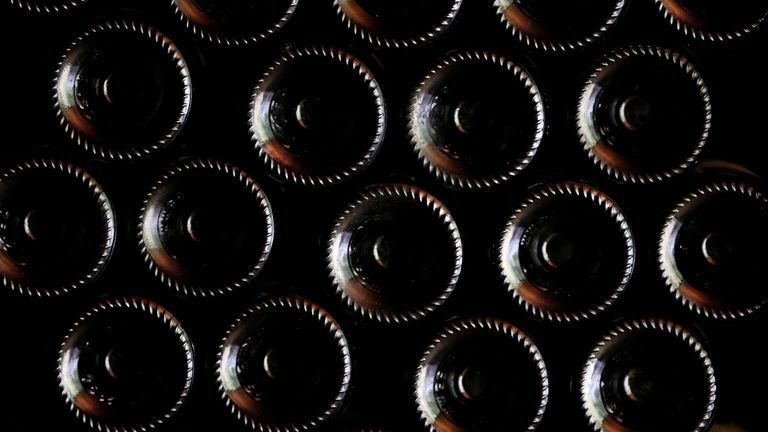Bottles of red wine are seen in the cellar of Chateau Smith Haut Lafitte (Graves Pessac Leognan label) in Martillac, France, October 23, 2018