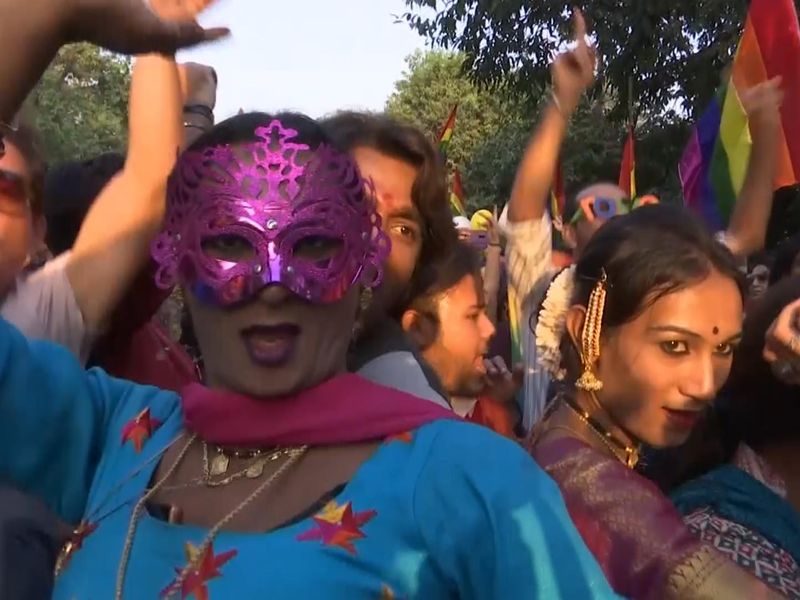 Thousands Join First Gay March In Delhi Since Law Change On Homosexuality In India World News Sky News