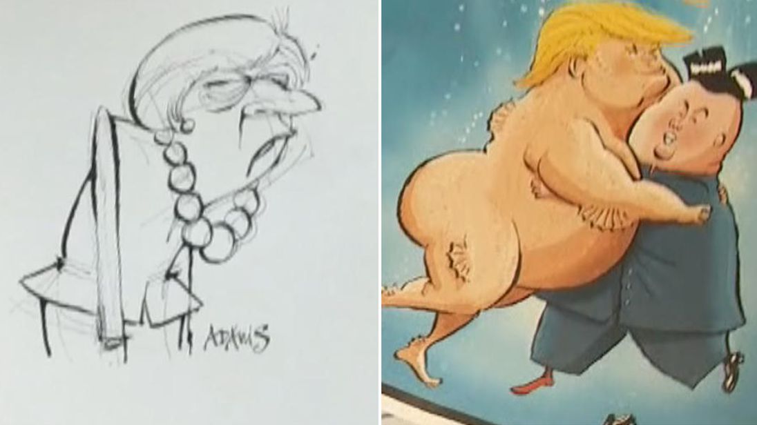 Brexit and President Trump have provided rich pickings for Britain&#39;s political cartoonists
