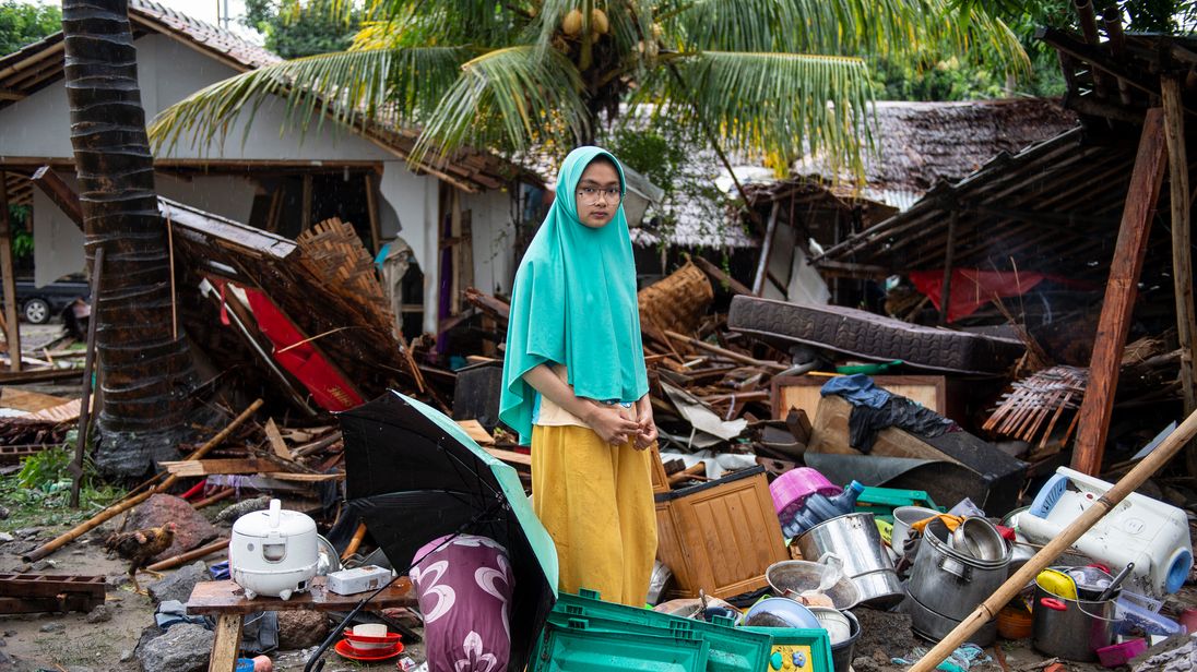 Scenes of destruction from the Indonesian tsunami