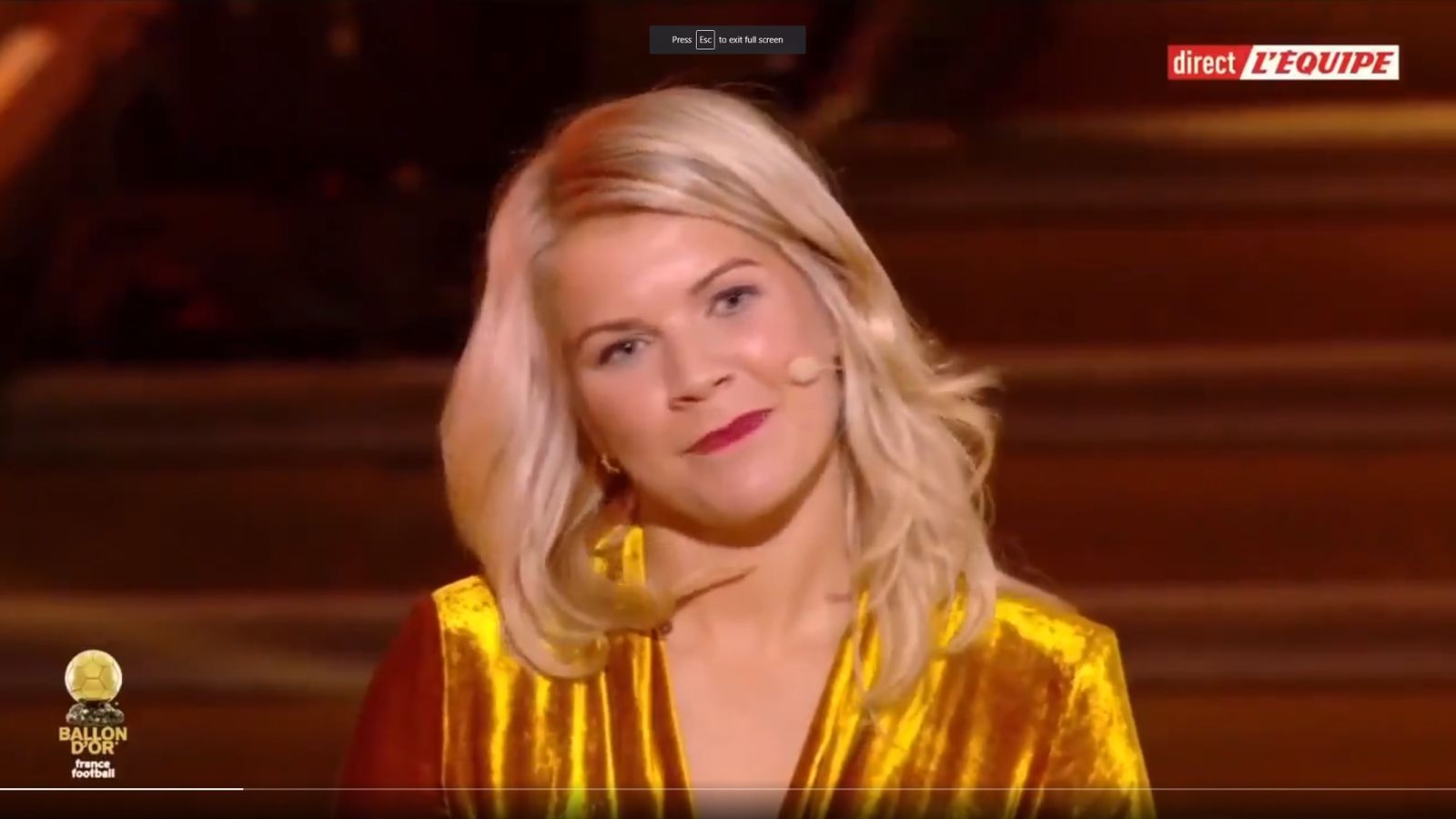 Football Star Ada Hegerberg Asked To Twerk After Inaugural Women's ...