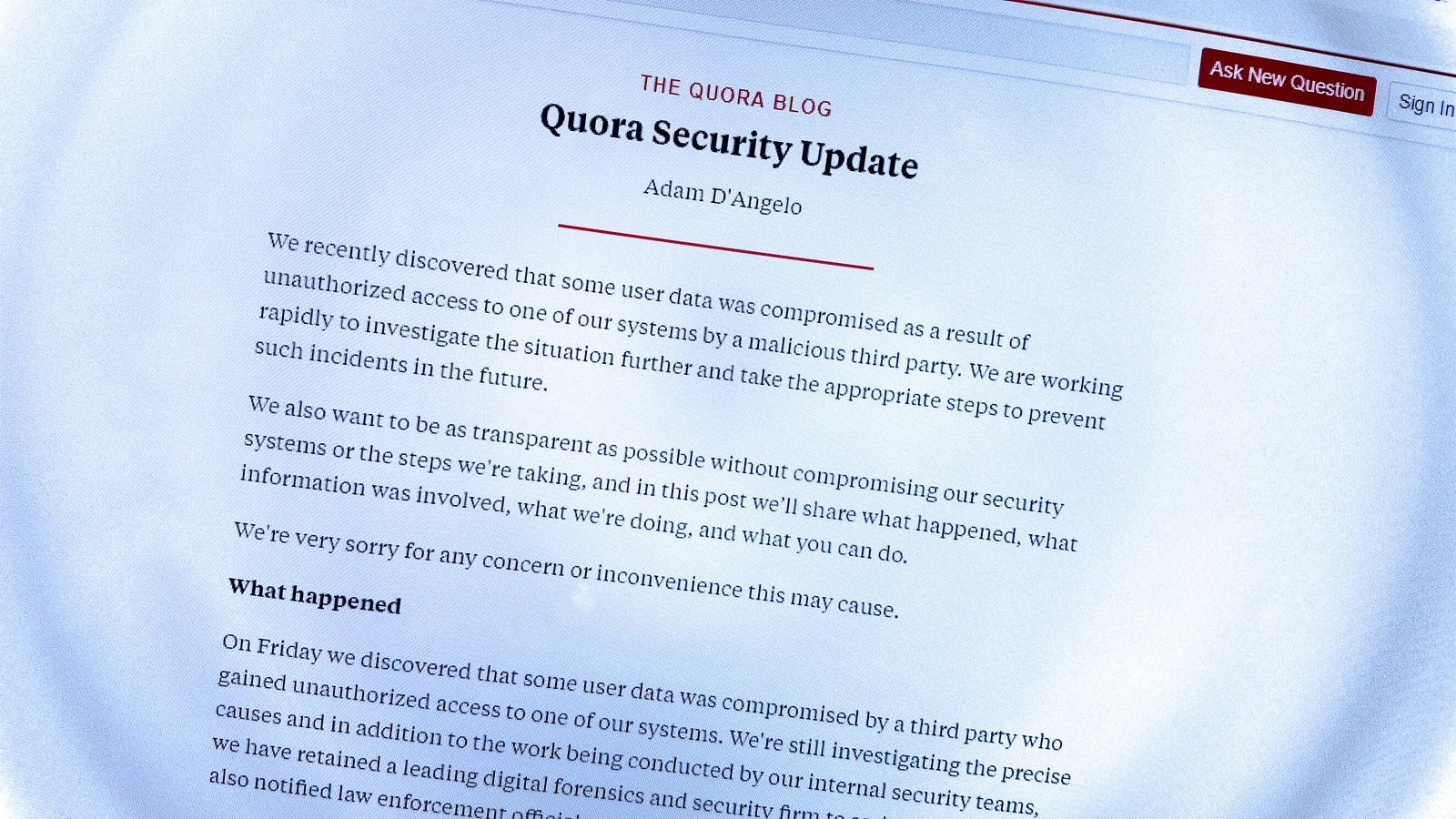 Quora hacked: 100 million users have data exposed