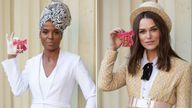 Niomi Daley, better known as Miss Dynamite with her MBE and Keira Knightley with her OBE