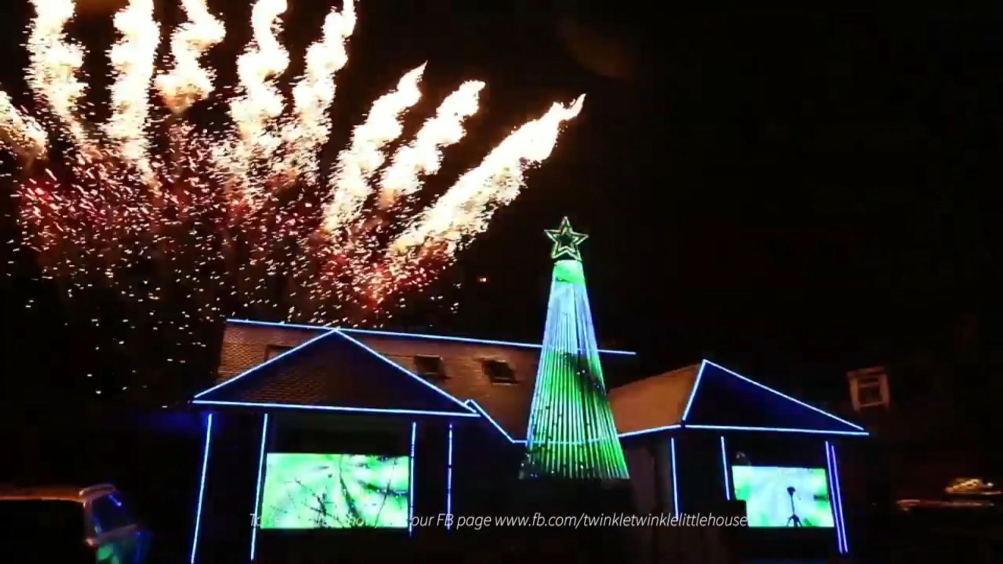 Dad adorns Surrey home with 22,500 Christmas lights for spectacular