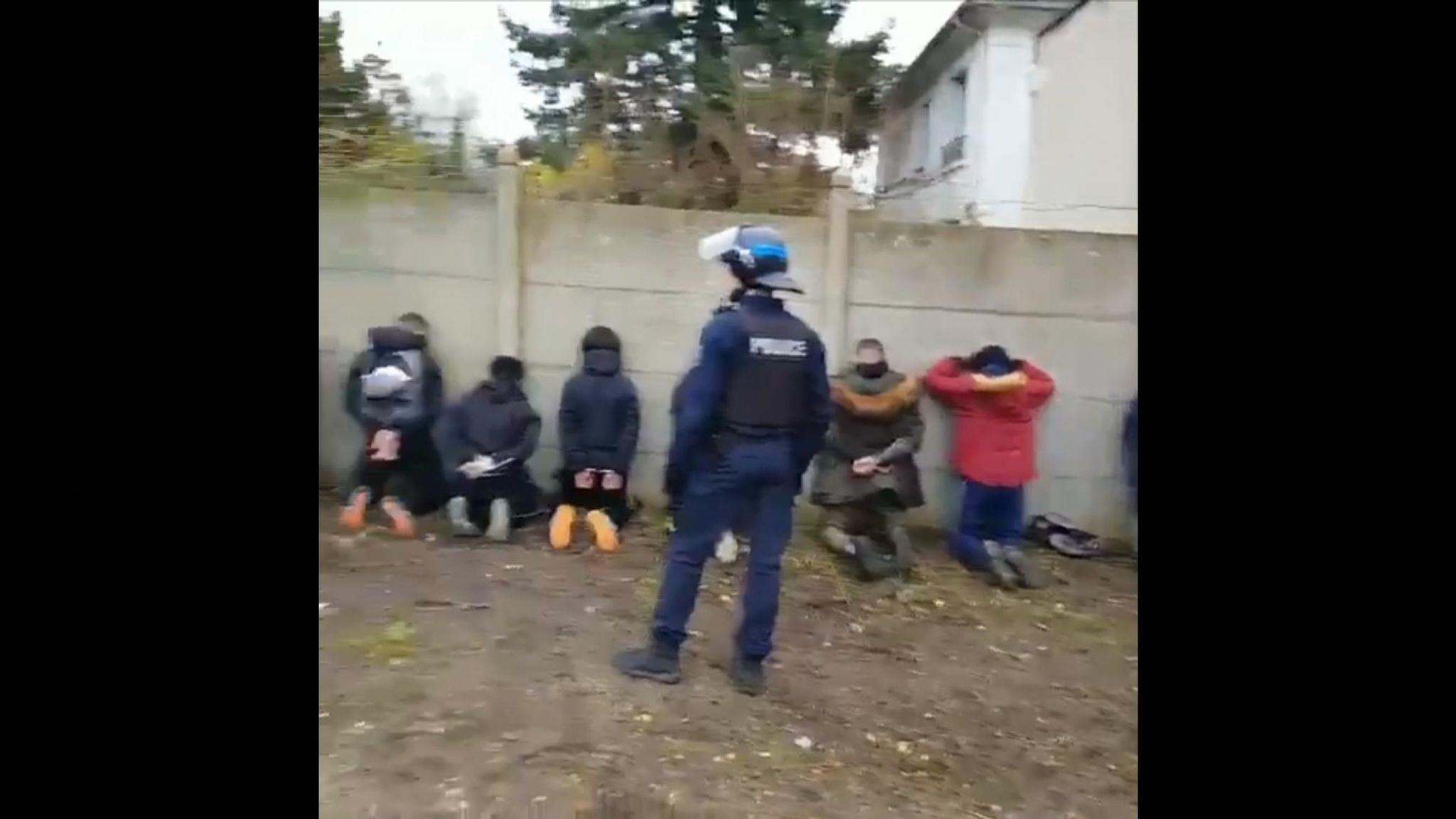 Image result for french police make students kneel