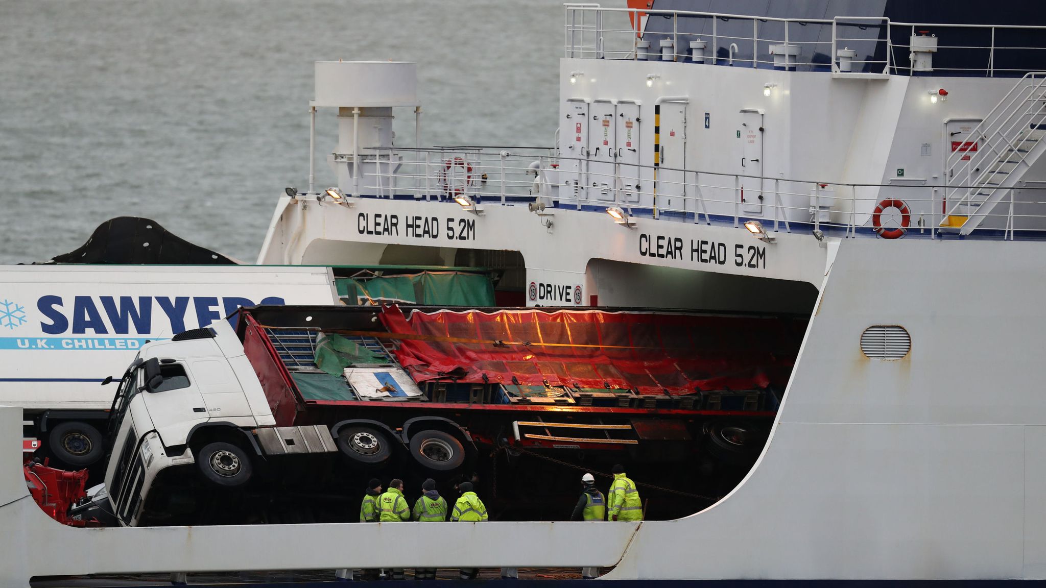 Urgent safety warning after toppled lorries crush cars on ferry UK