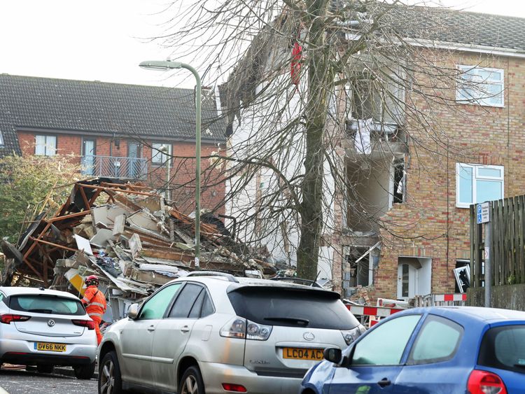 The scene in Launcelot Close, Andover