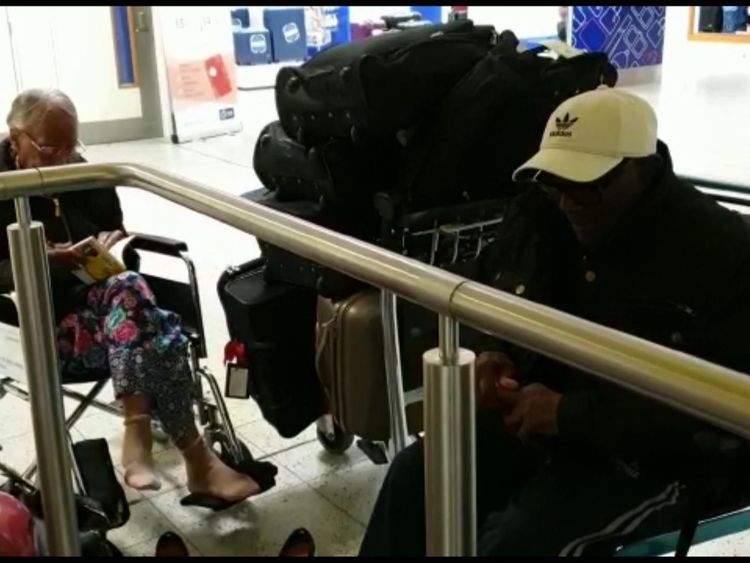 Her elderly parents spent the night in their wheelchairs. Pic: Sarah Garghan-Watson