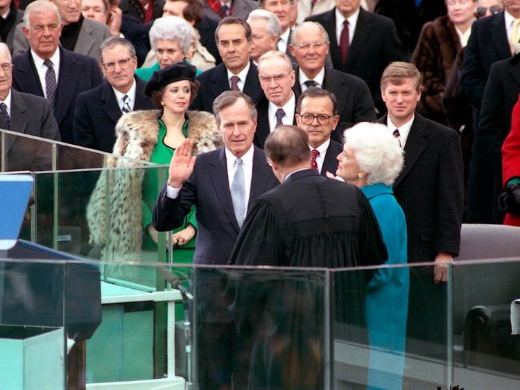 George HW Bush inauguration