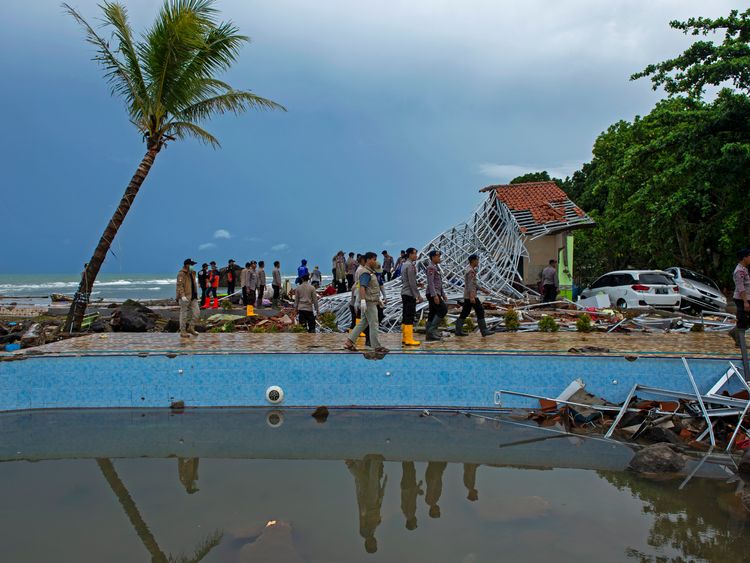 The powerful waves struck the coast on Saturday. Pic: Wilander/Unicef